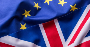 Flag EU, UK, Brexit