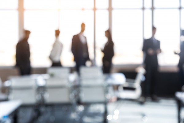 Blurred businesspeople, executives, leadership