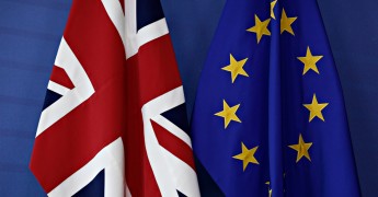 EU UK flags at European Commission