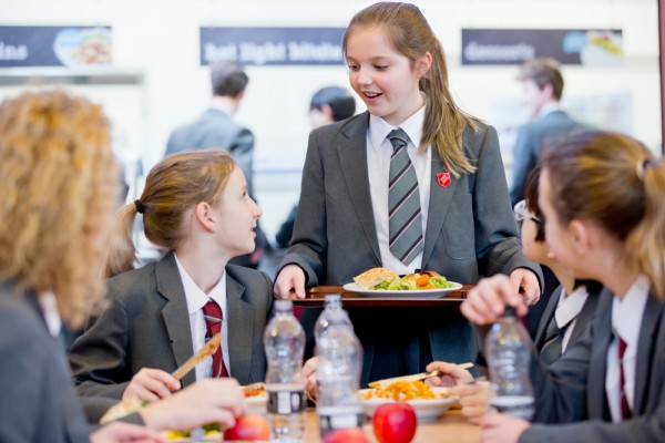 School children canteen lunch