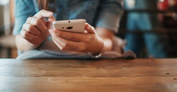 Woman using smartphone