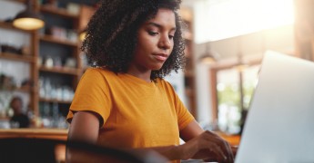Person using laptop