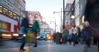 Surveillance, privacy, blurred people, London