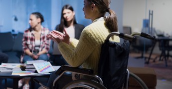 Dissabled person in wheelchair