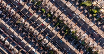 Terraced houses in Northern England