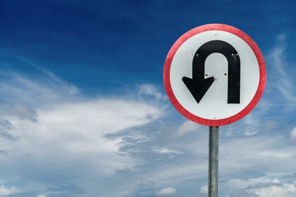 U-turn, wrong way