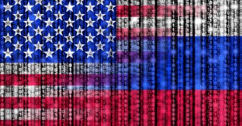 US Russia flag